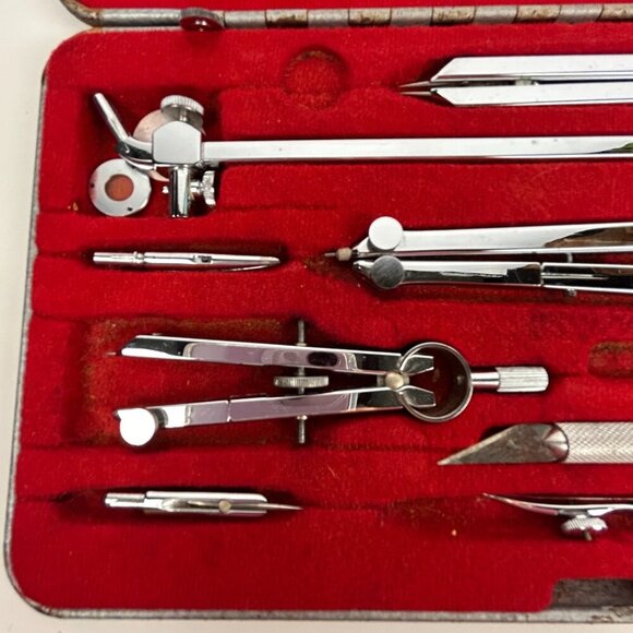 Riefler Professional Drafting Tool Drawing Set~'50's in Metal Case Not Complete - Picture 6 of 10